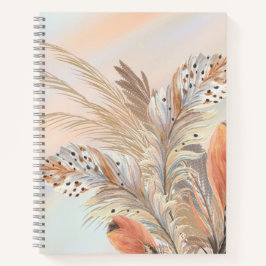 Beautiful Boho Feather Journal Notizbuch