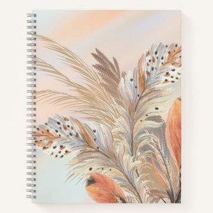 Beautiful Boho Feather Journal Notizbuch