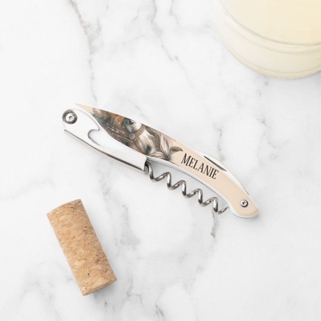 Beautiful Boho Horse  Kellnermesser (Vorderseite)