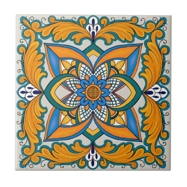 Beautiful Boho Italian Tile Fliese (Vorderseite)