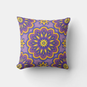 Beautiful Boho Lila Talavera Tile Kissen