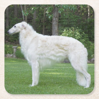 Beautiful Borzoi Rechteckiger Pappuntersetzer