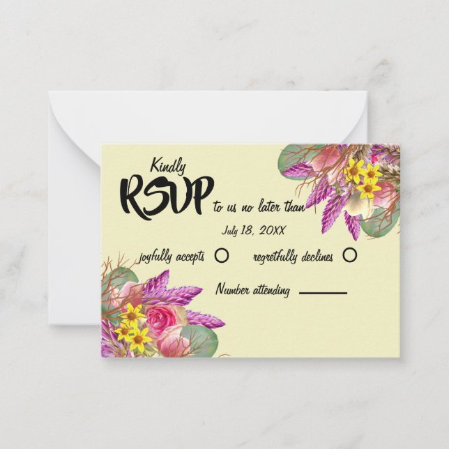 Beautiful Botanischer Blumengarten UAWG Mitteilungskarte (Vorderseite)