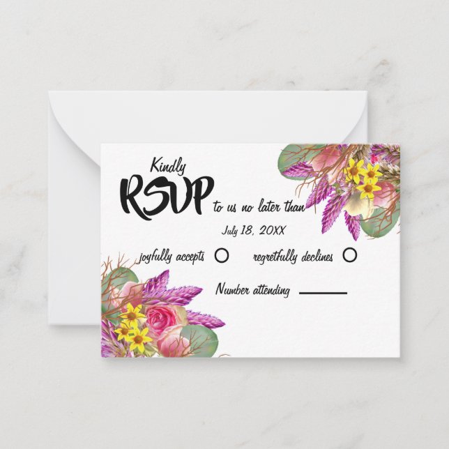 Beautiful Botanischer Blumengarten UAWG Mitteilungskarte (Vorderseite)