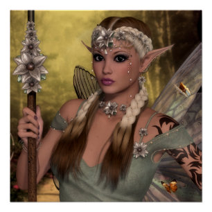 Beautiful Brown Elf Poster