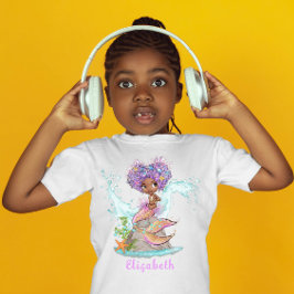 Beautiful Brown Mermaid Birthday Girl Baby Baby T-shirt