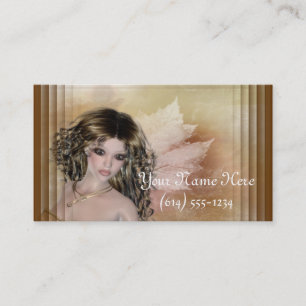 Beautiful Brünett Soft Leaf BKGRD Business Card Visitenkarte