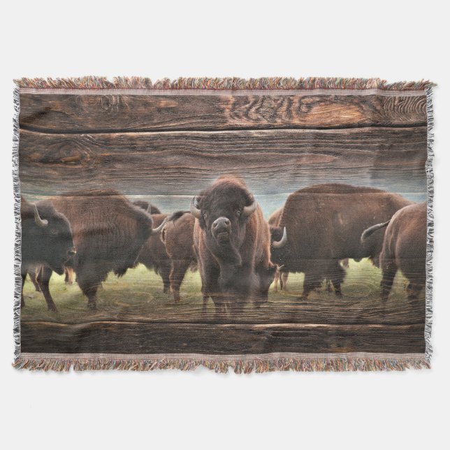 Beautiful Buffalo Herd Decke (Vorderseite)