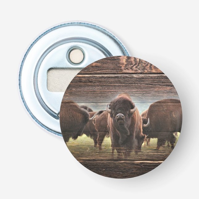 Beautiful Buffalo Herd Flaschenöffner (Vorderseite)