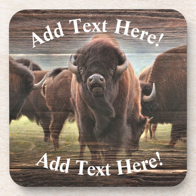 Beautiful Buffalo Herd Getränkeuntersetzer (Vorderseite)