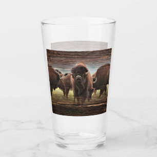 Beautiful Buffalo Herd Glas