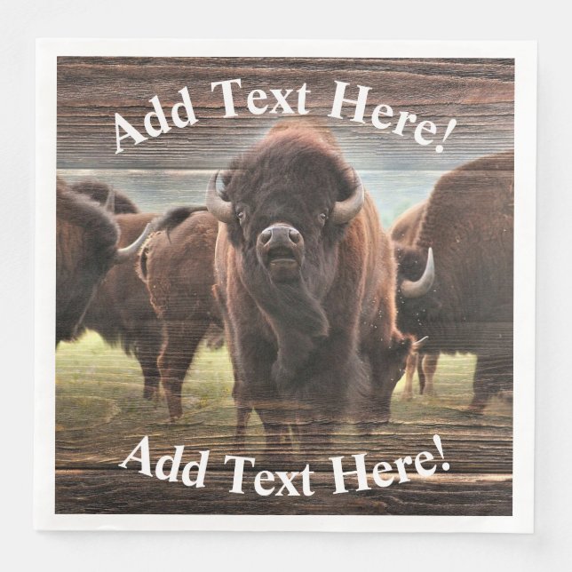Beautiful Buffalo Herd Serviette (Vorderseite)