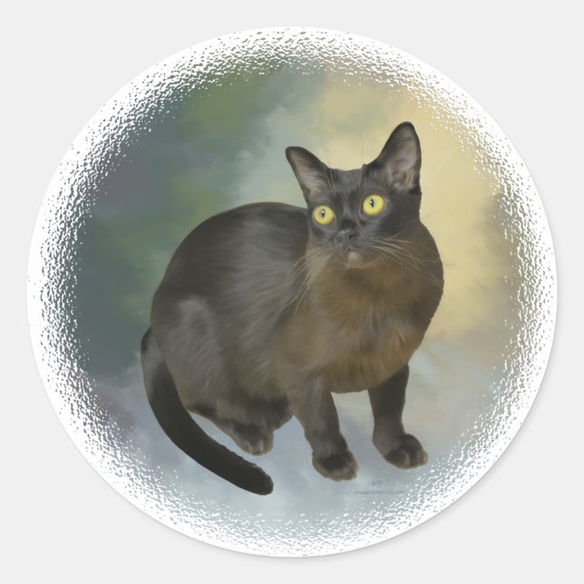 Beautiful Burmese Runder Aufkleber (Vorderseite)