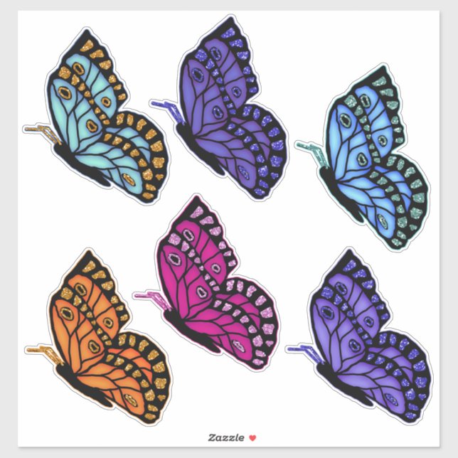 Beautiful Butterflies Aufkleber (Blatt)