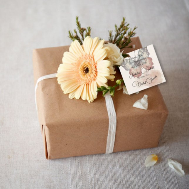 Beautiful Butterfly Brautparty Vielen Dank Geschenkanhänger (Von Creator hochgeladen)