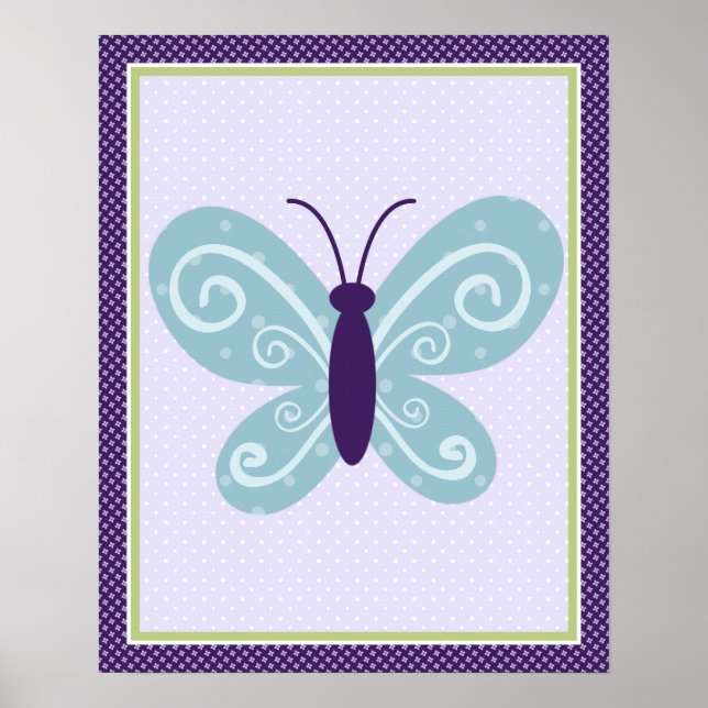 Beautiful Butterfly Kinderzimmer Art Poster (Vorne)