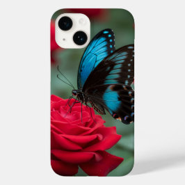 Beautiful Butterfly Red Roses - Stunning Case-Mate iPhone 14 Hülle