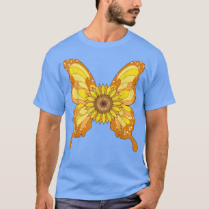 Beautiful Butterfly Yellow Blumen Gardener Hippie T-Shirt