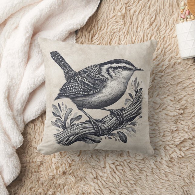 Beautiful Carolina Wren Kissen (Decke)