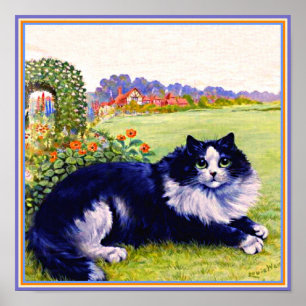Beautiful Cat, named Peter, Louis Wain famous Pet Poster