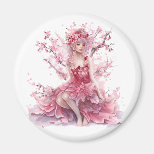 Beautiful Cherry Blossom Fairy/Fee/Fee Prinzessin Magnet