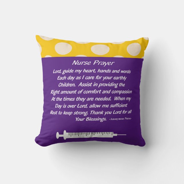 Beautiful Christlich Nurse Prayer Kissen Lila (Vorderseite)