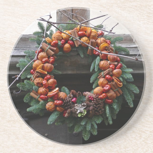 Beautiful! Christmas wreath - Pro Foto Untersetzer (Vorne)