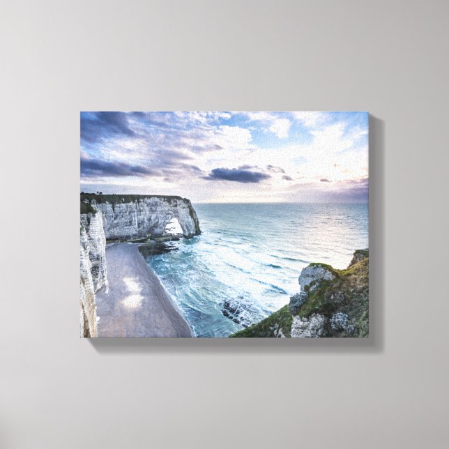 Beautiful Cliffs Etratat Normandie Frankreich Leinwanddruck (Vorderseite)