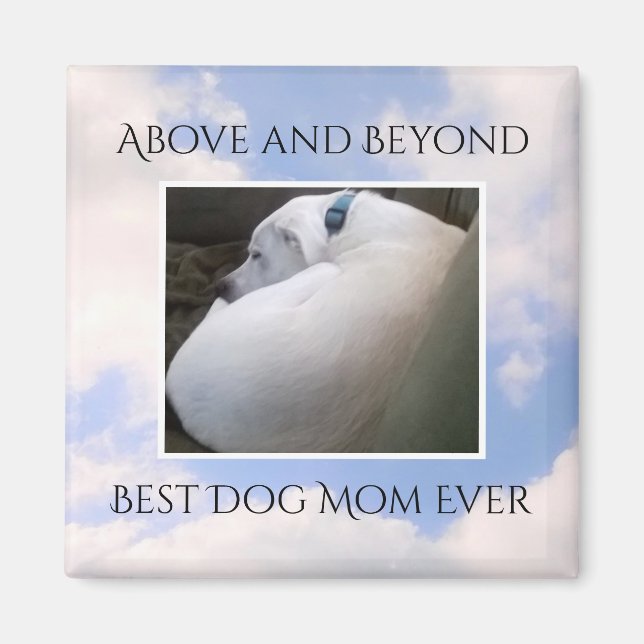 Beautiful Cloudy Sky Best Dog Mama Niedlich Calm B Magnet (Vorne)