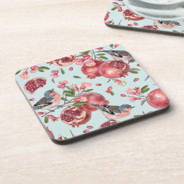 Beautiful Coasters - Birds - Pomegranates - Gifts Getränkeuntersetzer