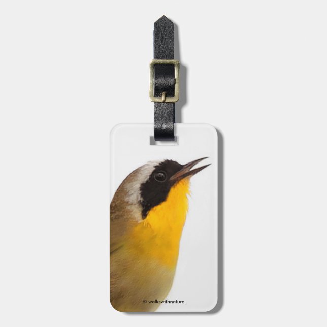 Beautiful Common Yellowthroat Warbler Songbird Gepäckanhänger (Vorderseite vertikal)