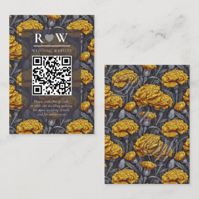 Beautiful Custom Carnation Charm Spring Wedding Begleitkarte (Vorne/Hinten)