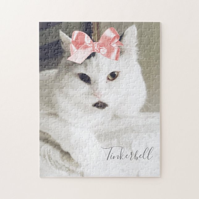 Beautiful Custom Cat Foto Pet Personalisiert Name (Vertikal)
