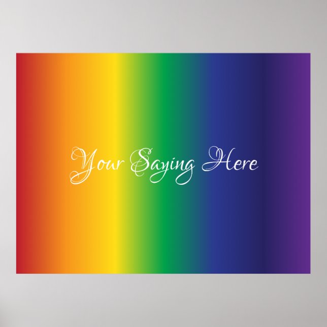 Beautiful Custom Rainbow Stripes Poster (Vorne)