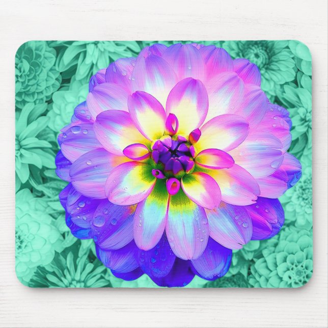 Beautiful Dahlia Blume Mouse Pad Mat Mousepad (Vorne)