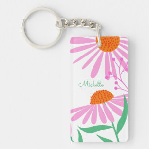 Beautiful Daisies nom personnalisé porte - clé