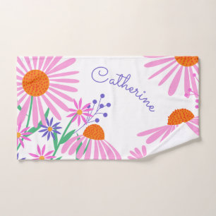 Beautiful Daisies nom personnalisé serviette à mai