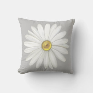 Beautiful Daisy Blume auf Light Gray Kissen
