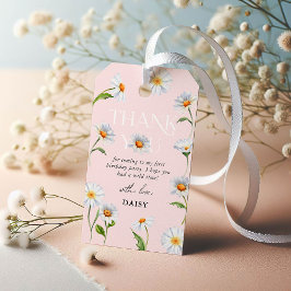 Beautiful Daisy Wild 1 1. Geburtstag Danke Gi Geschenkanhänger