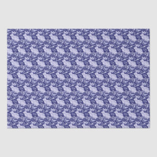 Beautiful Dark Blue & White Rabbit Dedham Delft Seidenpapier