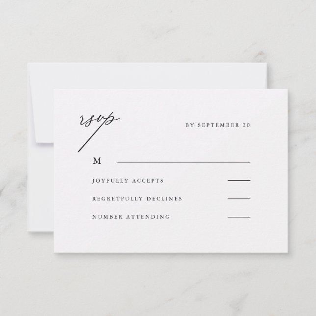 Beautiful Dark Lila Wedding Rsvp (Vorderseite)