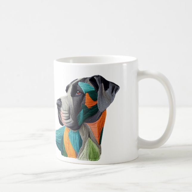 Beautiful detailed unique style Great Dane mug Kaffeetasse (Rechts)