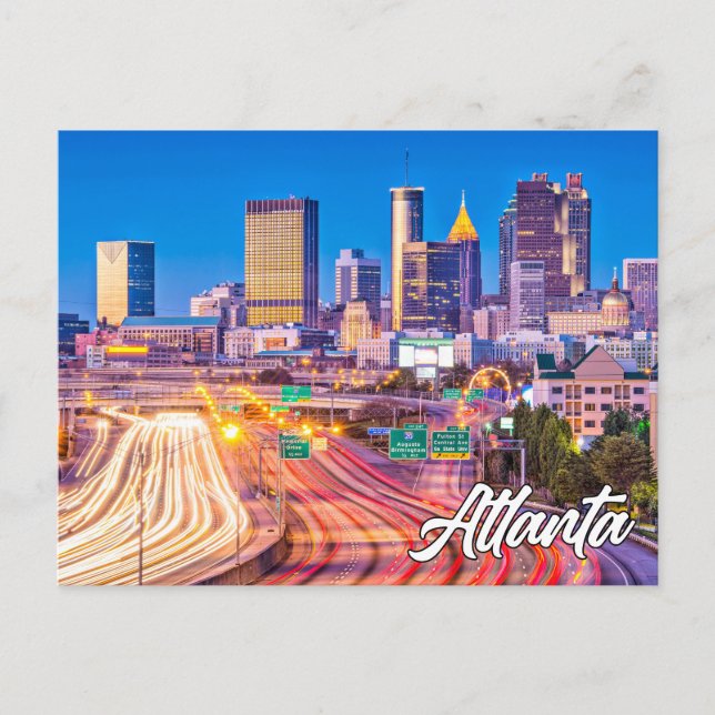 Beautiful Downtown Atlanta, Georgia, USA Postkarte (Vorderseite)