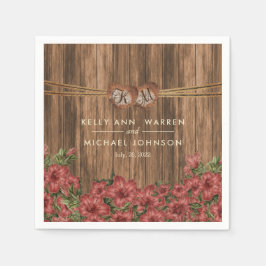 Beautiful Dusty Rose Lily Blume Serviette