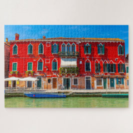 Beautiful facade of a palace in Venice