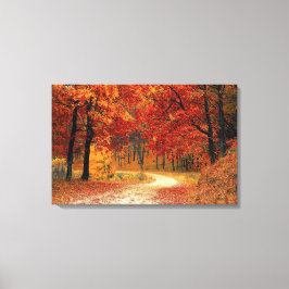 Beautiful Fall Road Canvas Print Leinwanddruck