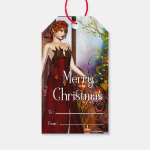 Beautiful Fantasy Elf Frohe Weihnachtsgeschenk Tag Geschenkanhänger