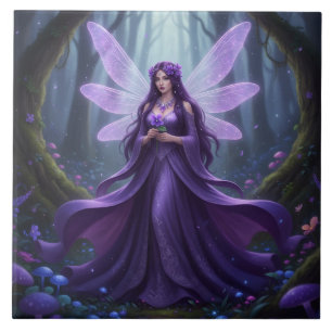 Beautiful February Amethyst Fairy Fliese