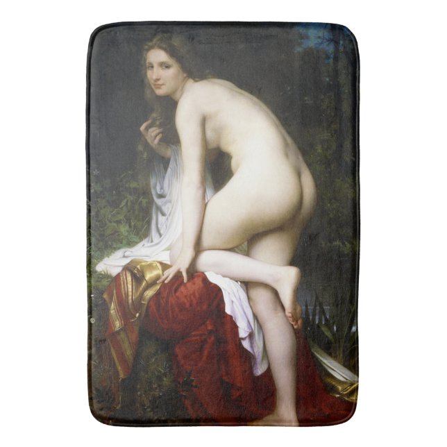 Beautiful Female Bather (von Bouguereau) Badematte (Vorderseite Vertikal)