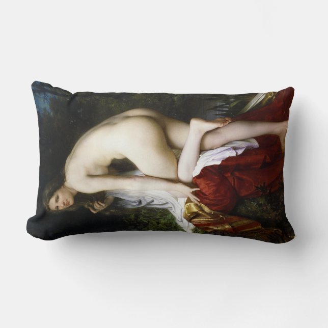 Beautiful Female Bather (von Bouguereau) Lendenkissen (Vorderseite)